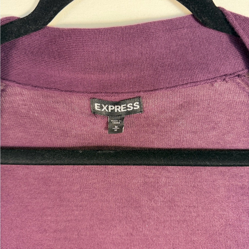 Express Women's Lavender Open Cardigan - Picture 3 of 3